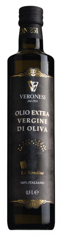 Olio extra vierge La Rondine, huile d`olive extra vierge La Rondine, Veronesi - 500 ml - bouteille