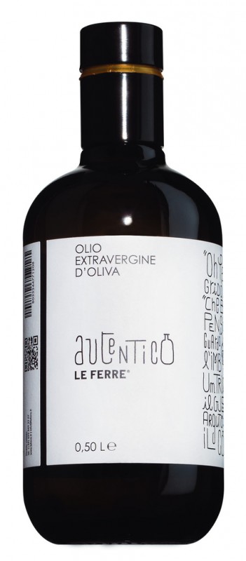 Autentico Olio extra vierge, huile d`olive extra vierge, Le Ferre - 500 ml - Bouteille