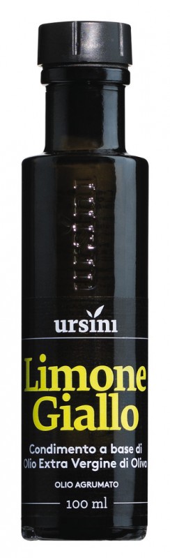 Olio Limone Giallo, huile d`olive au citron, Ursini - 100 ml - bouteille