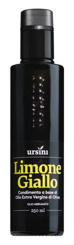 Olio Limone Giallo, huile d`olive aux citrons, ursini - 250 ml - Bouteille