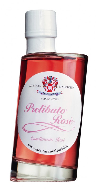 Prelibato rose, Weißes Dressing mit Rosenessenz, Malpighi - 200 ml - Flasche