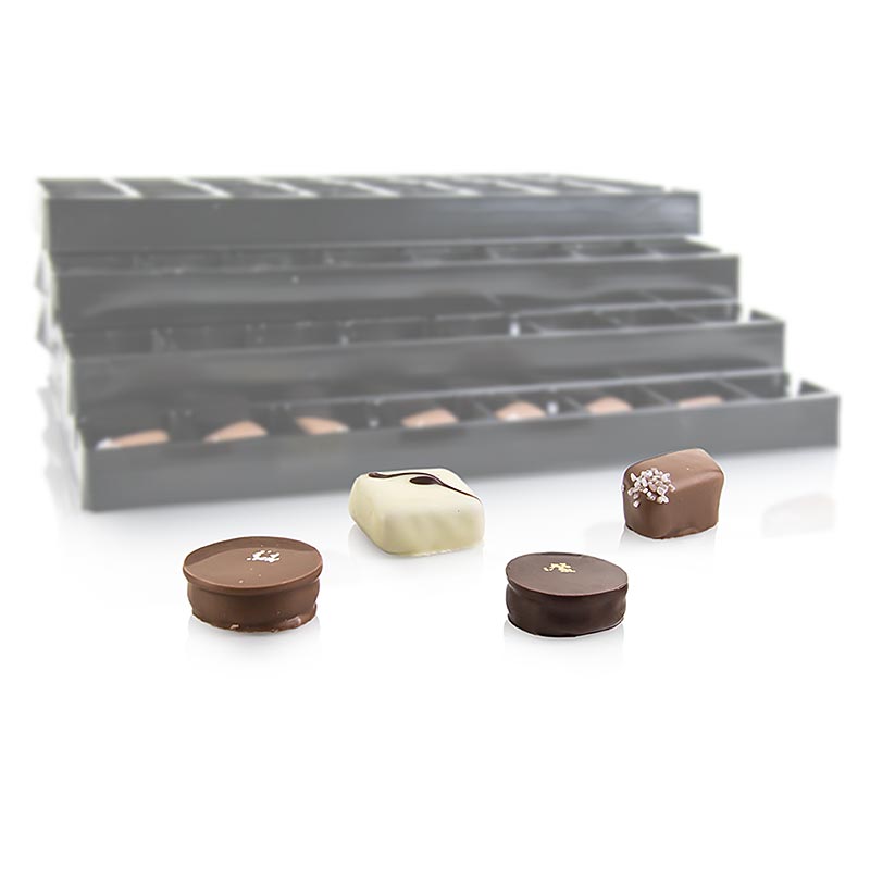 Pralines Valrhona - melange, Sensation Classique, 4 gateaux - 1,6 kg, 160 pieces - Carton