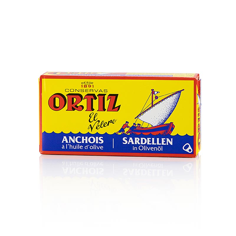 Filets d`anchois a l`huile d`olive, Ortiz - 47,5g - peut