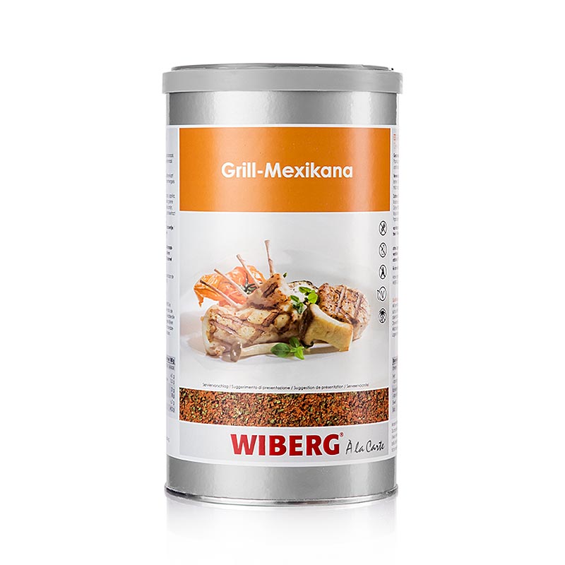 Wiberg Grill Mexikana Style, sel assaisonne - 750g - Boite a aromes