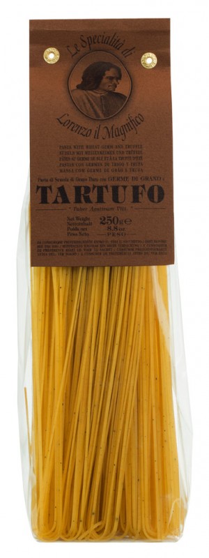 Tagliolini med trøffel, tynd tagliatelle med trøffel og hvedekim, Lorenzo il Magnifico - 250 g - pakke