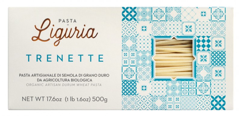 Trenette, Bio, Nudeln aus Hartweizengrieß, Bio, Pasta di Liguria - 500 g - Packung