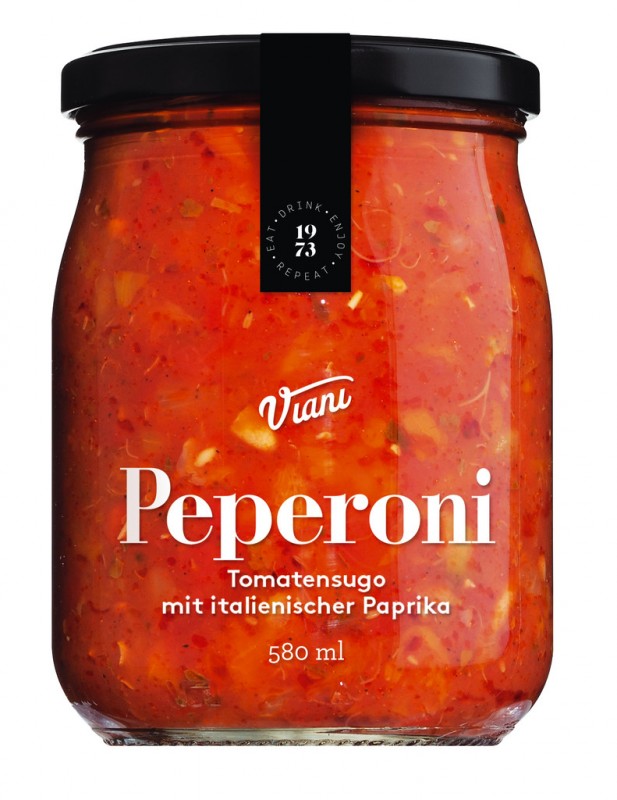 PEPERONI - sugo tomate aux poivrons, sauce tomate aux poivrons, Viani - 280 ml - Verre