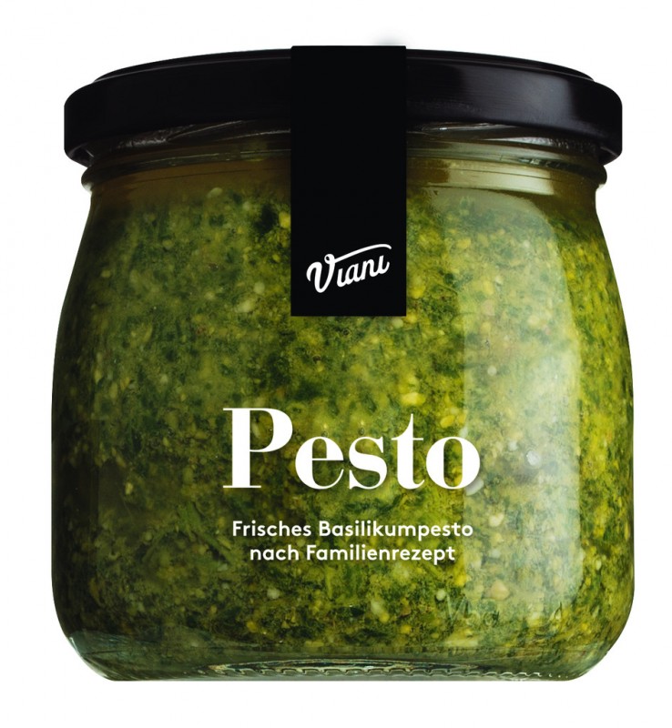 PESTO - Frisches Basilikumpesto, Frisches Basilikumpesto, Viani - 180 g - Glas