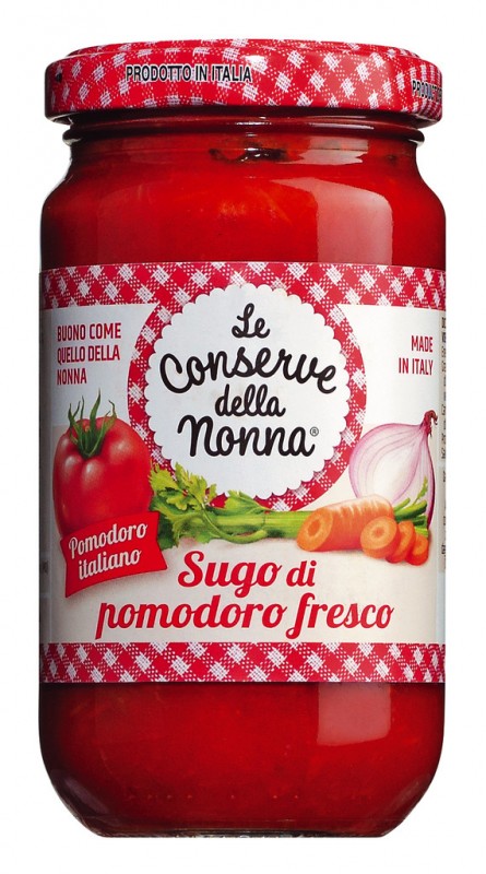 Sugo di pomodoro fresco, sauce tomate, Le Conserve della Nonna - 190g - Verre