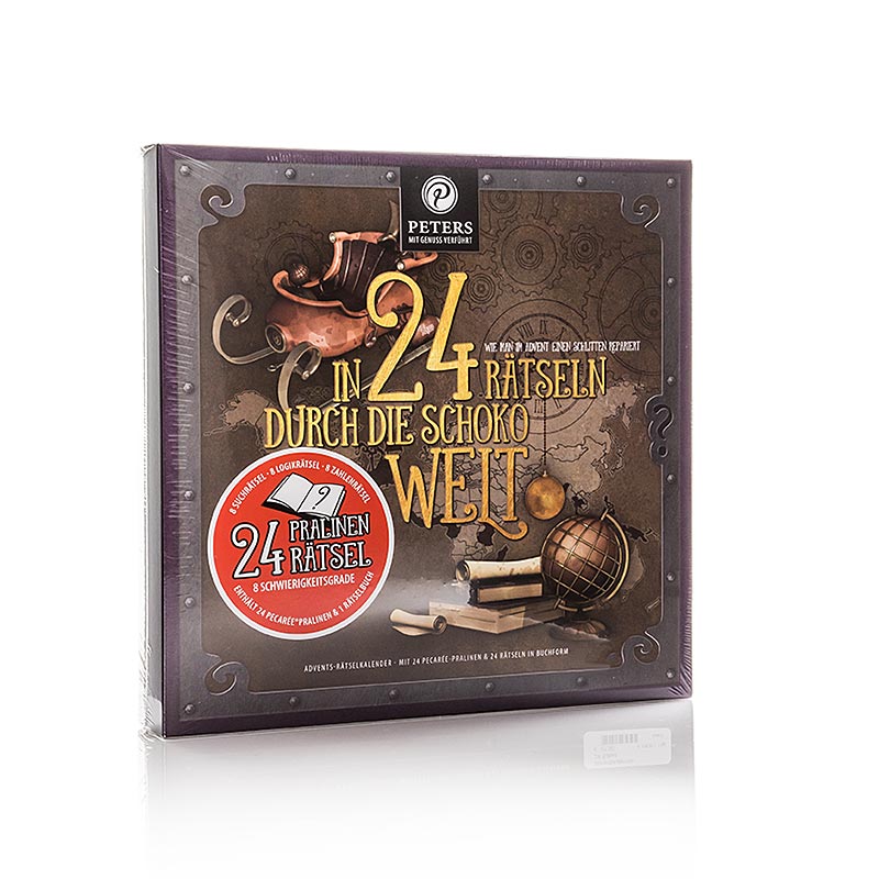 Adventskalender In 24 puzzels over de hele wereld, met alcohol, Peters - 255 g - pak