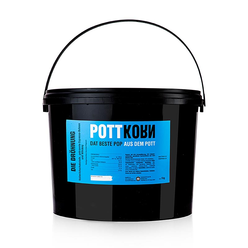 Pottkorn - The Drone, popcorn au chocolat, expresso, whisky - 1 kg - Seau PE