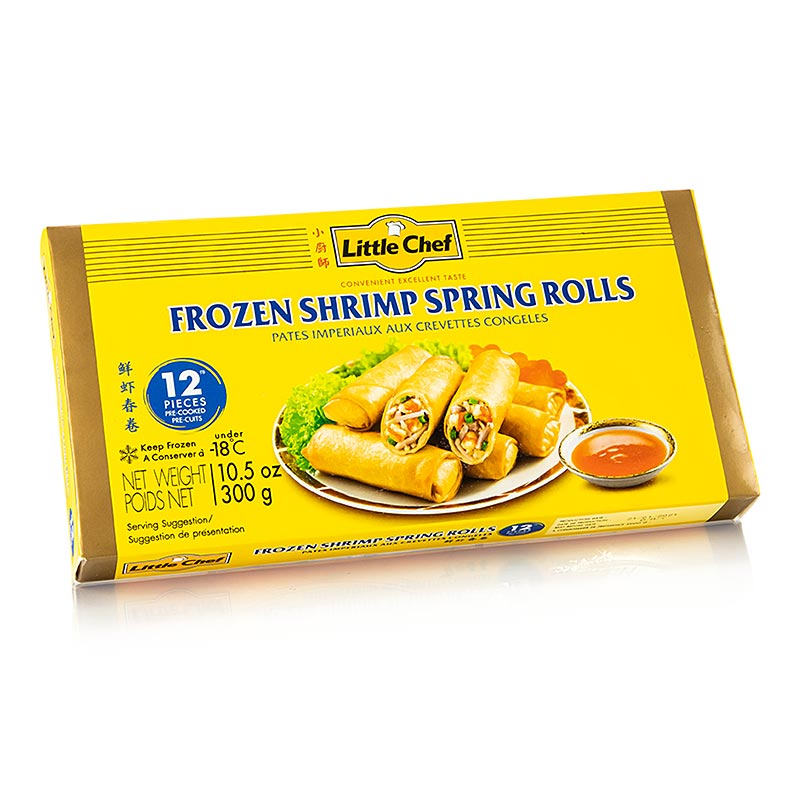 Mini rouleaux de printemps aux crevettes, aux crevettes et legumes - 300g, 12x25g - paquet