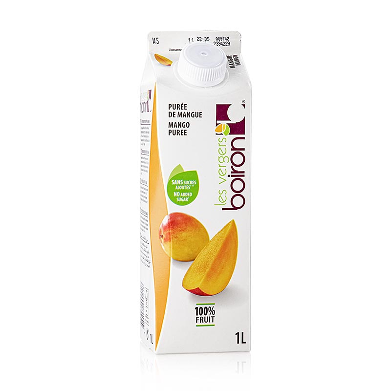 Boiron mango puré, pasteuriseret, 100% frugt - 1 l - Tetra-pakke