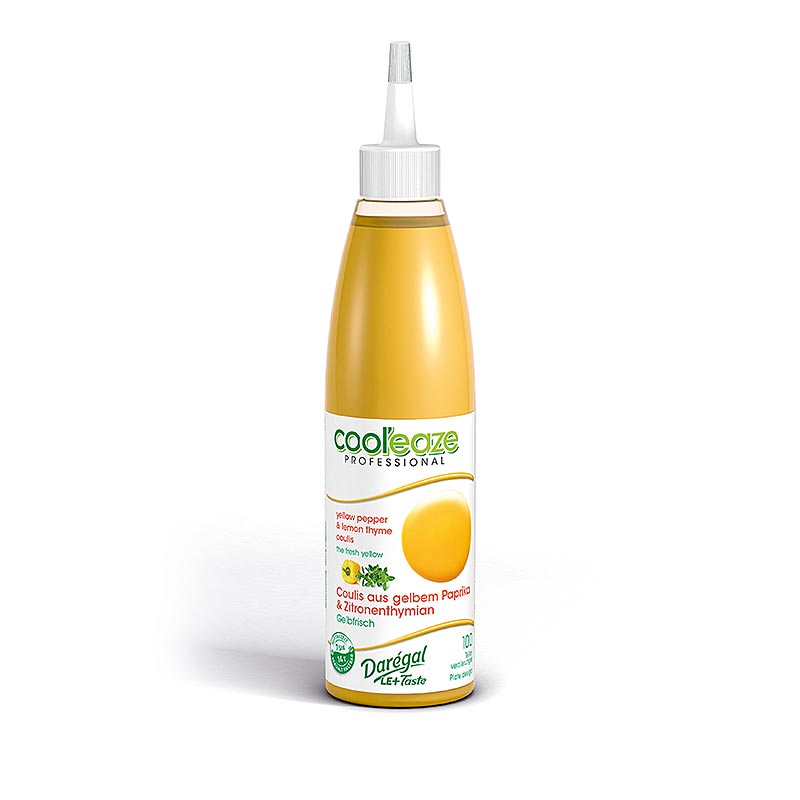 Coulis Gelbfrisch, gemaakt van gele peper + citroentijm, DAREGAL - 240 gram - Pe fles