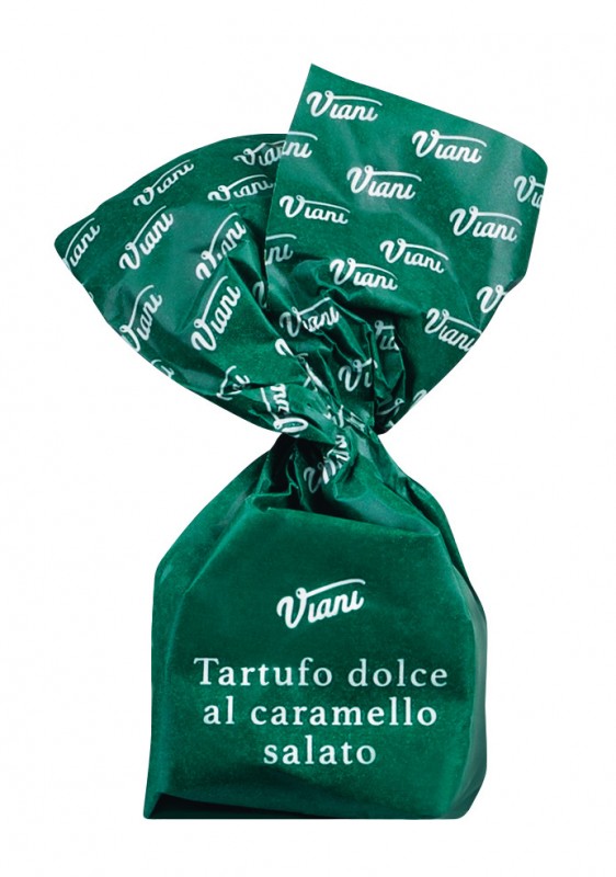 Tartufi dolci caramello e nocciole salade, sacchetto, truffes au chocolat blanc au caramel et noisettes salees, Viani - 200g - sac