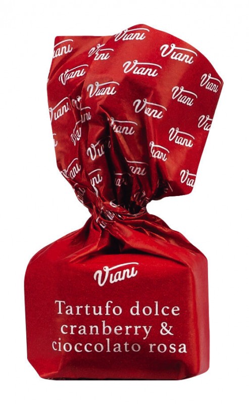 Tartufi dolci mirtilli e cioccolato rosa, sfusi, roze chocoladetruffel met cranberry, los, Viani - 1000 gram - kg