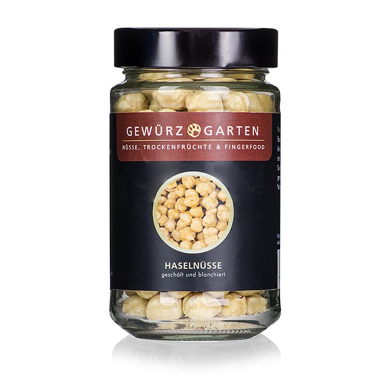 Noisettes du Gewurzgarten, entieres, blanchies / pelees - 125g - Verre