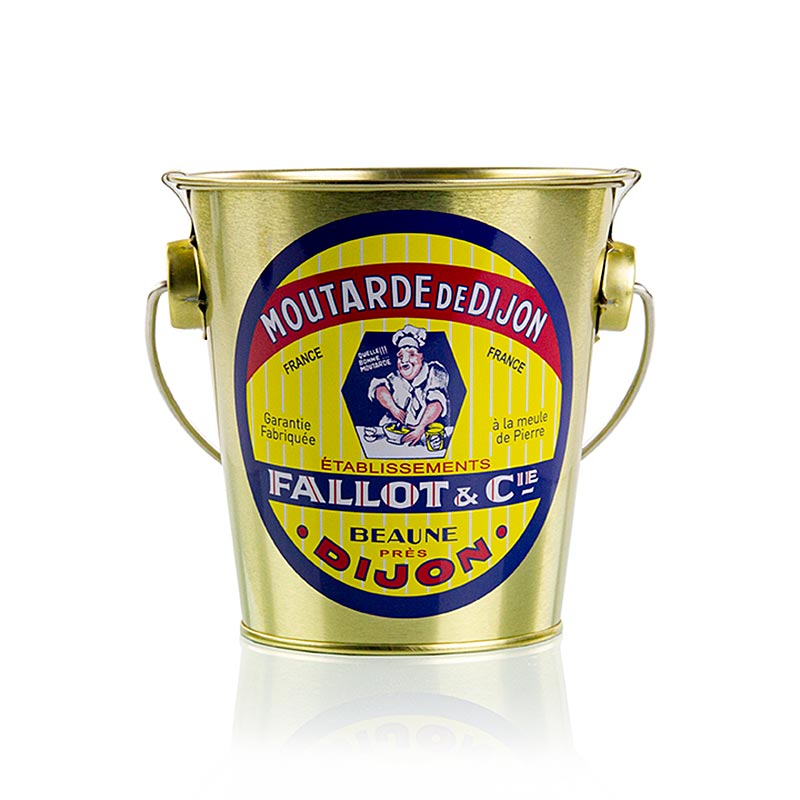 Fallot - Dijonsennep, fin og varm, glas i en spand - 420 ml - spand