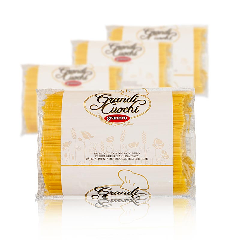 Granoro Lingue di Passero, tagliatelles, 3 mm, n°3 - 12kg, 4x3000g - Papier carton