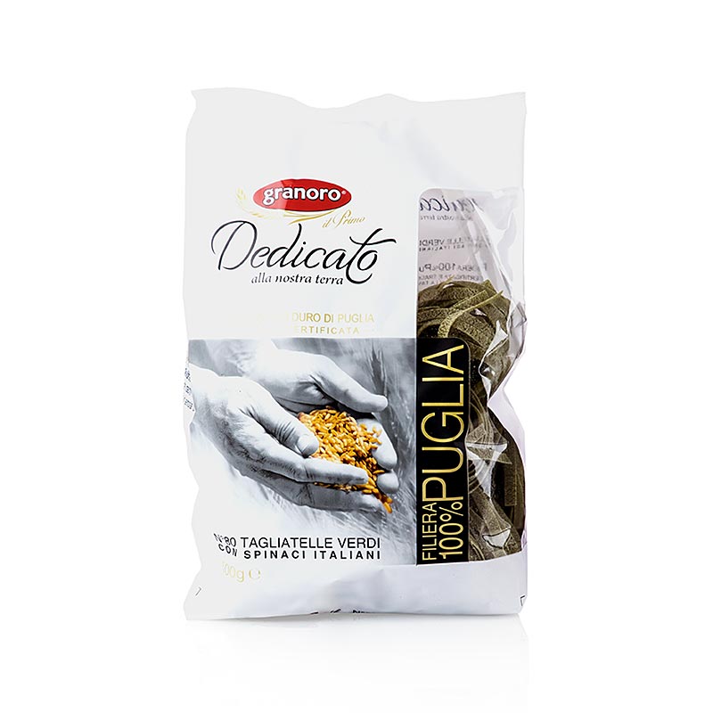 Granoro Dedicato - Tagliatelles Nidi Spinaci, No.80, nids de pates en ruban - 500g - paquet