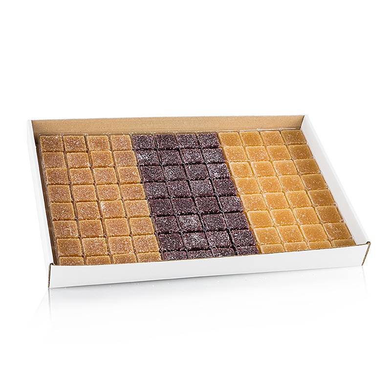 Valrhona Pate de Fruits, 6 sortes de pates de fruits - 1,8 kg, 192 pieces - Papier carton