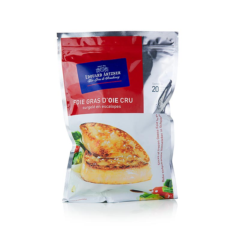 Foie gras, tranches, environ 35-45g, Europe de l`Est, Feyel - environ 800 g, environ 25 pieces - sac