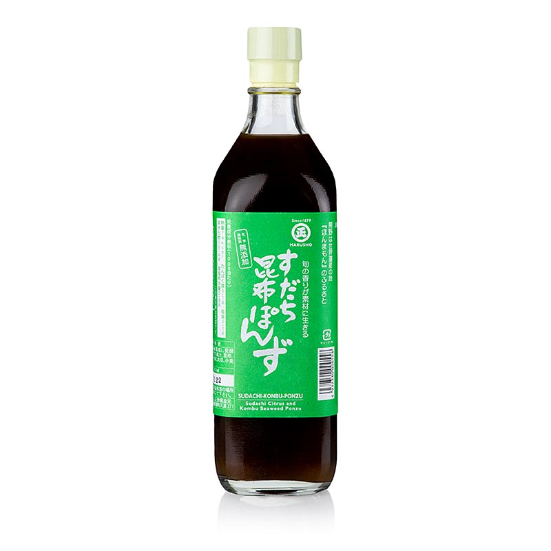 Sudachi Kombu Ponzu, à base de sauce soja et de jus de Sudashi, Marusho - 700 ml - bouteille