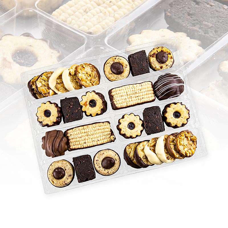 Patisseries exquises / biscuits au the - melange, 9 varietes, 4x300g, 3M Dreimeister - 1,2kg - Ampoules