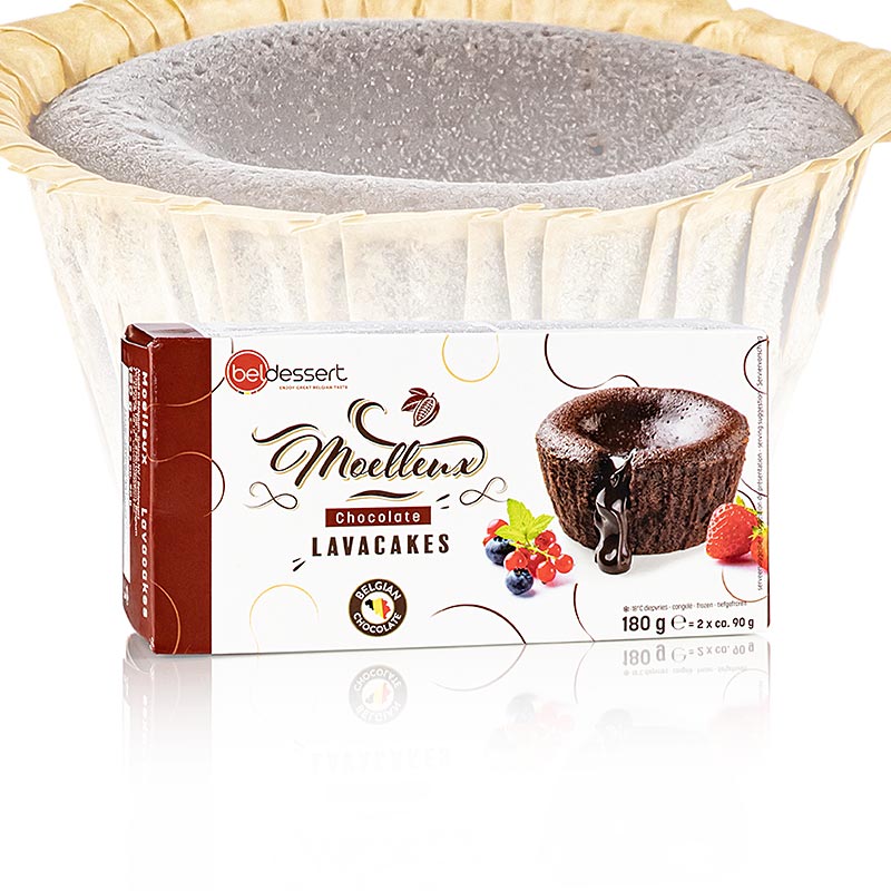 Gateau de lave au chocolat avec un noyau liquide, dessert - 2,16 kg, 24 x 90 g - Carton