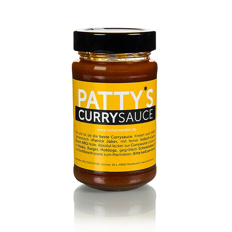 Sauce au curry Patty`s, creee par Patrick Jabs - 225 ml - Verre