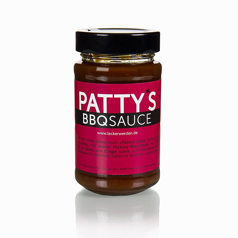 Sauce BBQ Patty`s, creee par Patrick Jabs - 225 ml - Verre