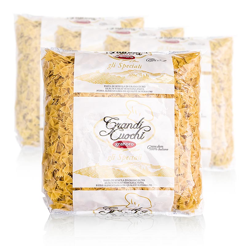 Granoro Farfalle sommerfuglepasta, nr.198 - 12 kg, 4 x 3000 g - Pap