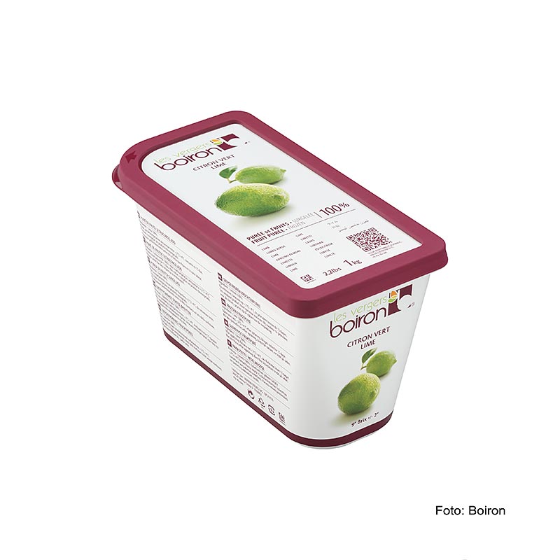 Puree Boiron - Citron vert, non sucree, vert clair, Floride - 1 kg - Pe-shell