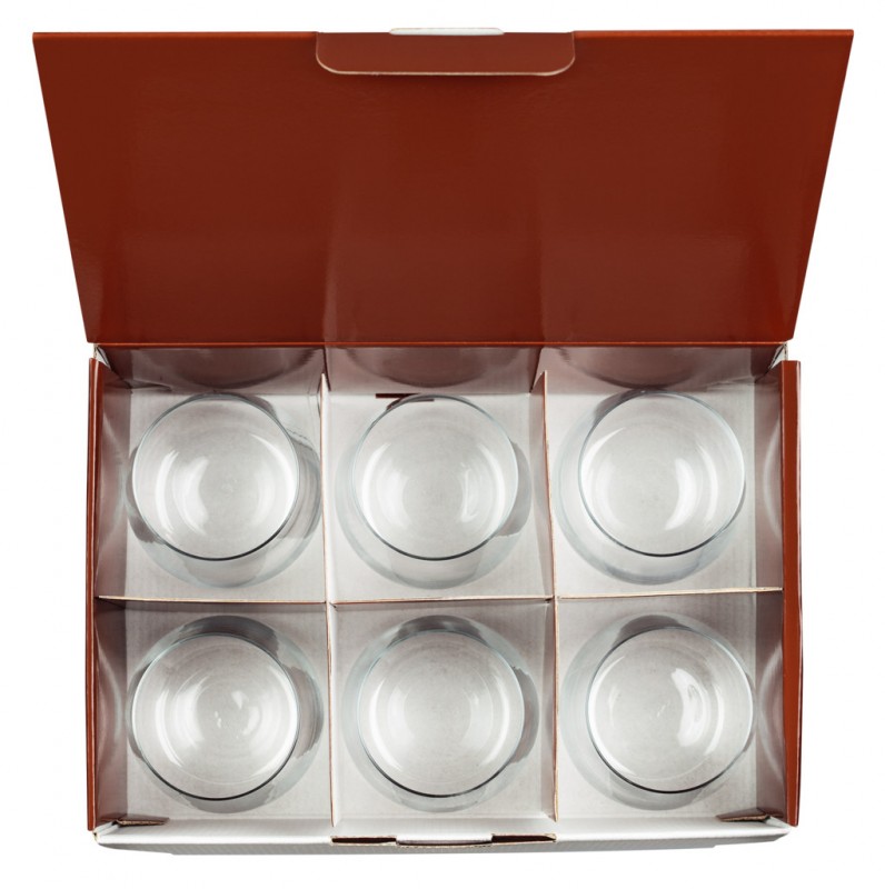 Tumbler Riserva, Tumbler Grappa glasses Riserva in a gift box, Berta - 6 glasses / box - carton