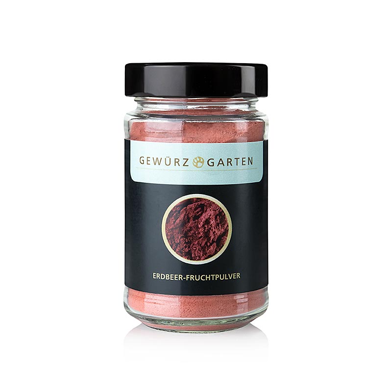 Poudre de fruit de fraise Spice Garden, sechee par pulverisation - 100g - Verre