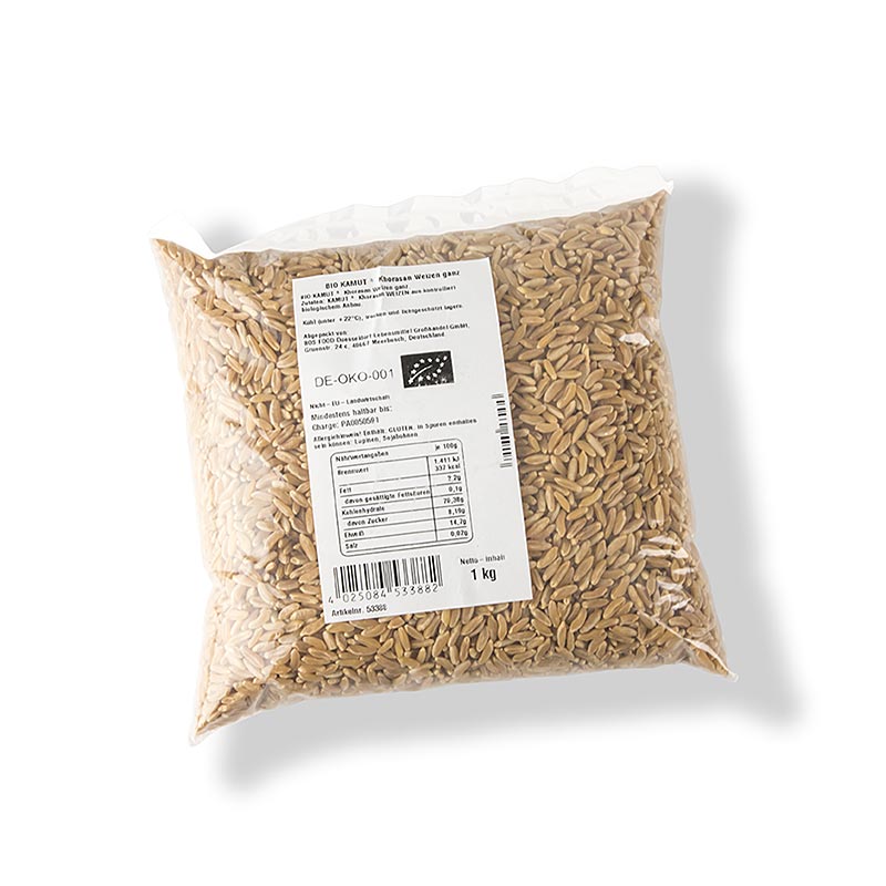 Ble KAMUT® Khorasan, grains entiers, entier, biologique - 1 kg - sac