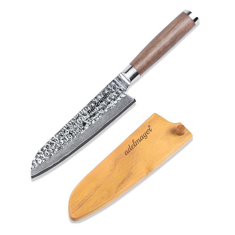 Couteau Santoku damasse, 17,5 cm, couteau Adelmayer - 1 piece - boite