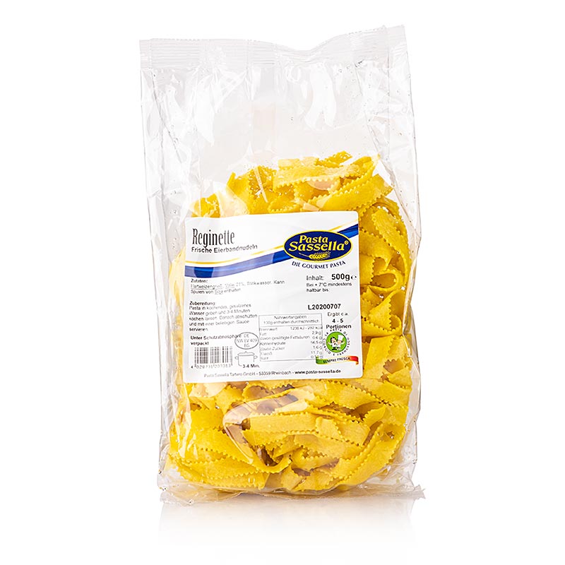 Frisk Reginette, tagliatelle, riflet kant, 10 mm, Sassella - 500 g - taske