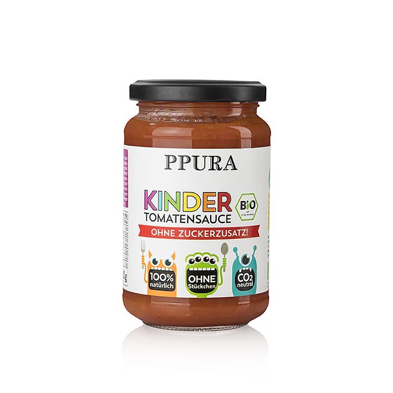 Ppura Sugo Children - sauce tomate sans sucre ajoute, biologique - 340g - Bouteille