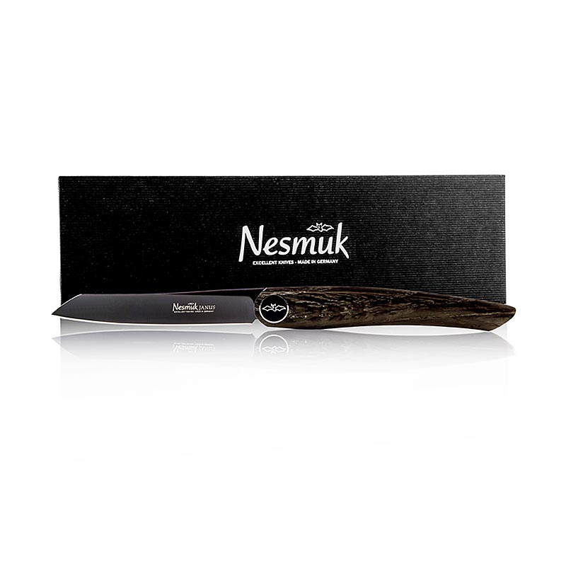 Nesmuk Janus folding knife (folder) 89mm, bog oak - 1 pc - wooden box