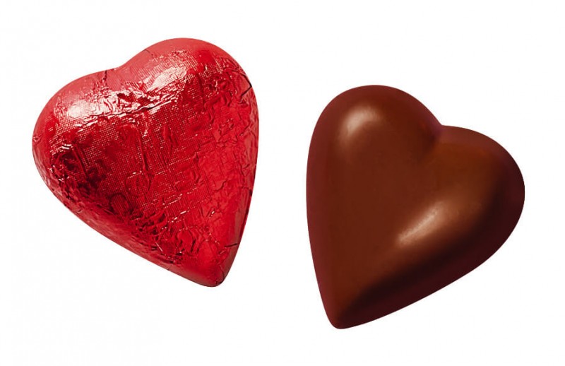 Saint Valentin chocolat au lait, coeurs chocolat au lait, Venchi - 1 000g - kilos