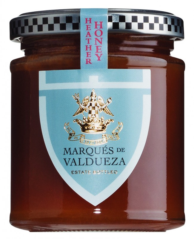 Miel de bruyère, Miel de fleurs de bruyère, Marques de Valdueza - 256g - Verre