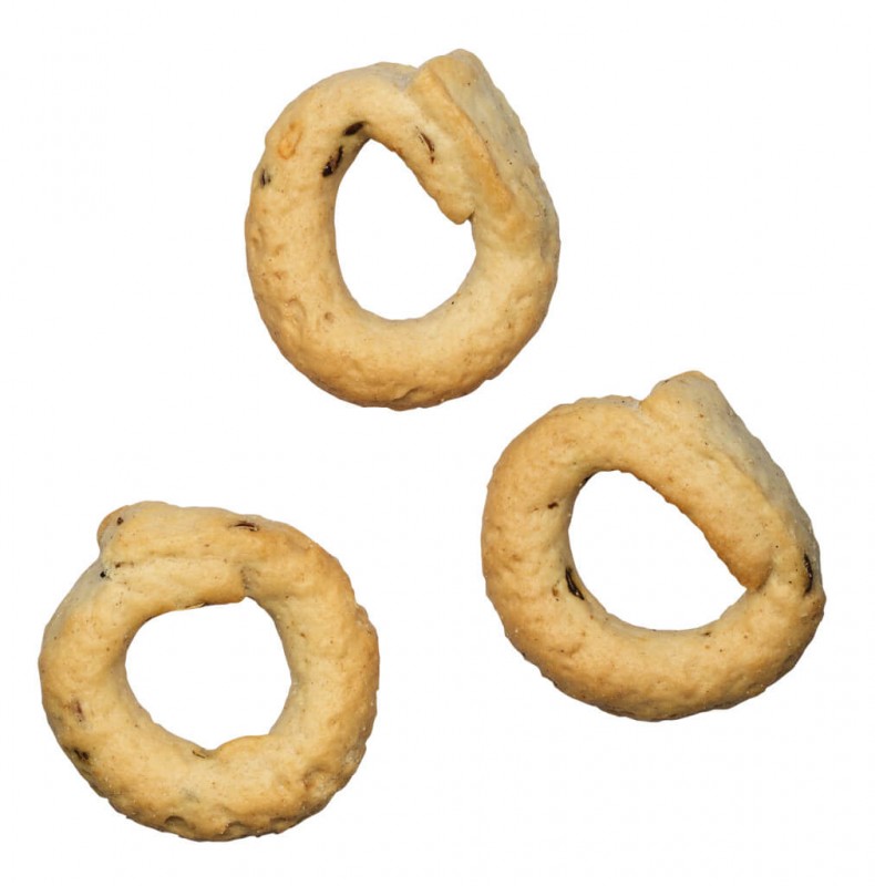 Taralli ai Semi di Finocchio, biscuits sales aux graines de fenouil, Terre dei Trulli - 250g - sac