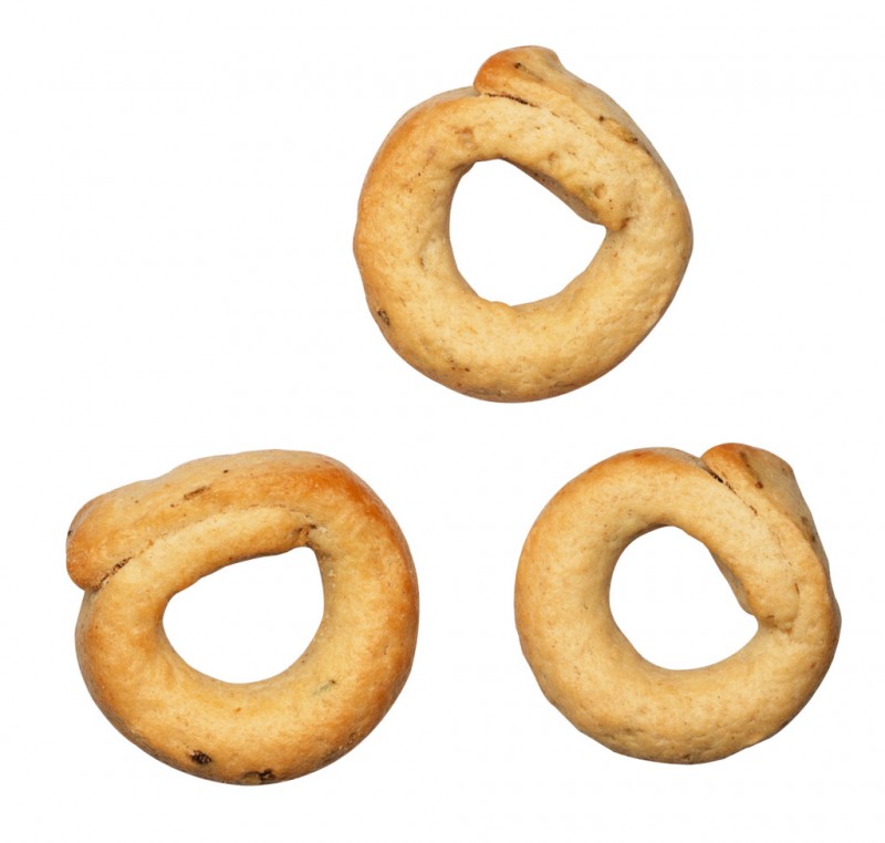 Taralli al Rosmarino, biscuits sales au romarin, Terre dei Trulli - 250g - sac