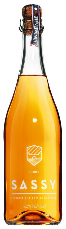 Cider, L`Inimitable, Mousserende Cider, Sassy - 0,75 l - flaske