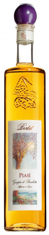 Piasi, Grappa di Brachetto invecchiata, Grappa aus Brachetto-Trester, Berta - 0,7 l - Flasche