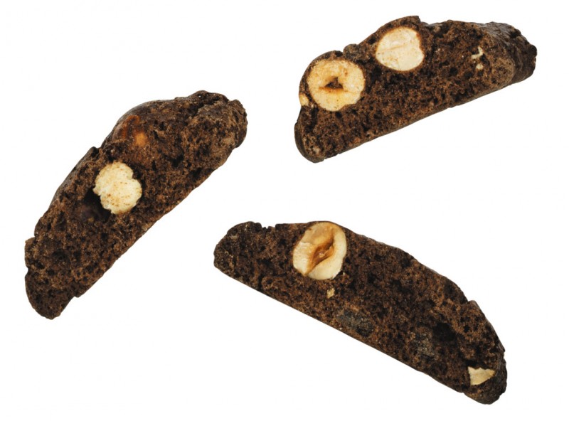 Cantuccini cioccolato e nocciole, biscuits with chocolate and hazelnuts, Deseo - 250 g - bag