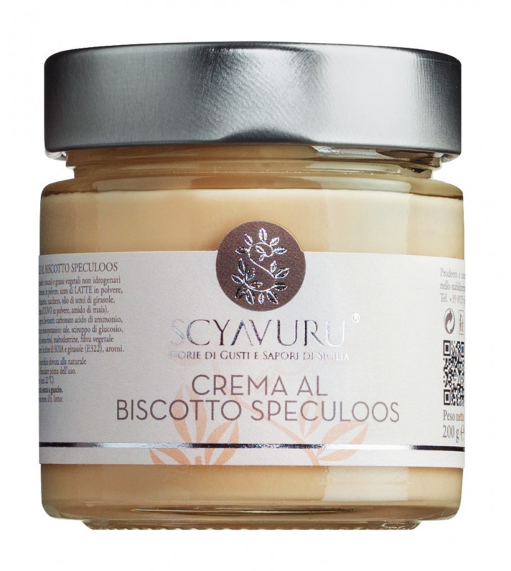 Crema al Biscotto Speculoos, creme de speculoos sucree, Scyavuru - 200g - Verre