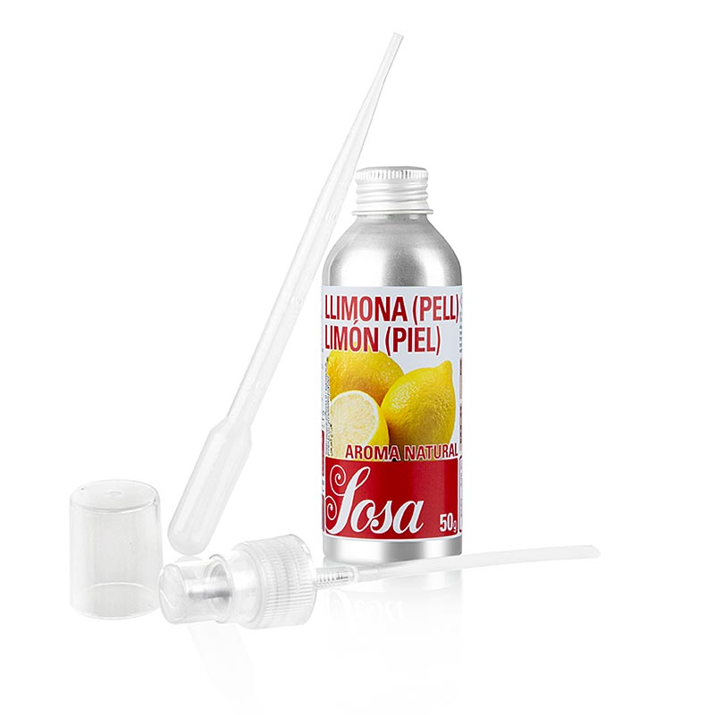 Arome Ecorce de citron naturelle, liquide - 50 grammes - Bouteille