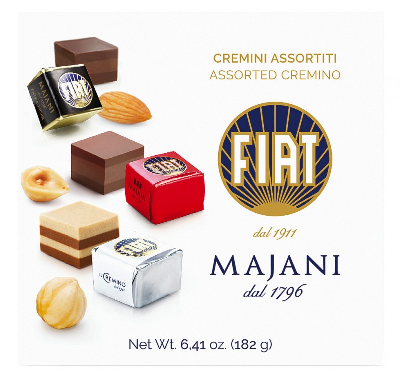 Dadino Fiat Mix, melange de pralines etages creme de cacao noisette, Majani - 182g - paquet